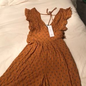 Mustard printed jumpsuit